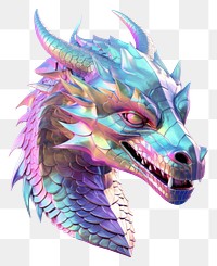 PNG Dragon head animal white background representation.