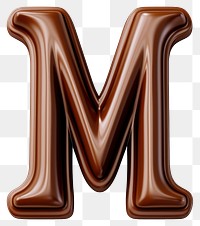 PNG Letter M chocolate dessert brown.