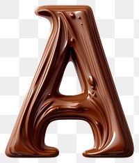 PNG Letter A chocolate dessert brown.