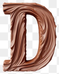 PNG Letter D chocolate dessert brown.
