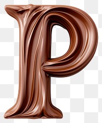 PNG Letter P text chocolate number.