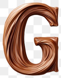 PNG Letter G number text chocolate.