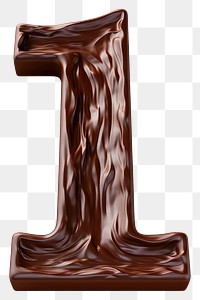 PNG Number 1 chocolate dessert brown.