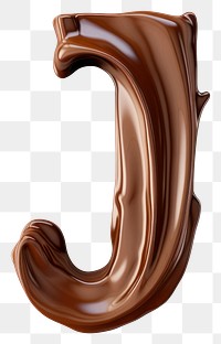 PNG Letter J chocolate dessert brown.