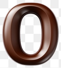 PNG Letter 0 chocolate number brown.