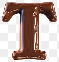 PNG Letter T chocolate dessert brown.