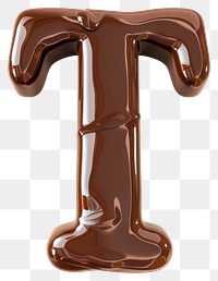 PNG Letter T chocolate dessert brown.