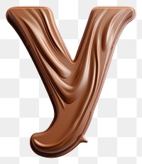 PNG Letter Y chocolate dessert brown.