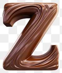 PNG Letter Z chocolate text dessert.