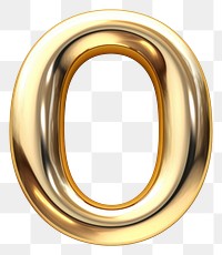 PNG Gold jewelry circle number.