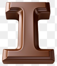 PNG Letter I chocolate dessert number.