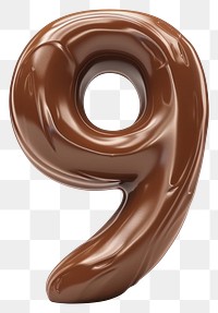 PNG Number 9 chocolate dessert brown.