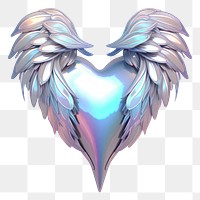 PNG Wing heart white background accessories creativity.