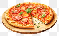 PNG Pizza tomato vegetable food.