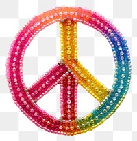 PNG Peace Sign bead jewelry shape.