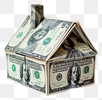 PNG Dollar bills money house architecture.