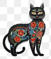 PNG Cat painting pattern animal.