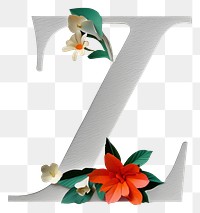 PNG Flower plant text alphabet.