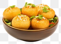 PNG Pani puri indian food plant bowl clementine.