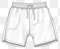 PNG Textured workout shorts sketch white background underpants.