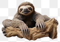 PNG Sloth made up of clay wildlife animal mammal.