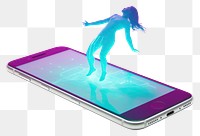 PNG Phone screen purple adult.