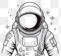 PNG Astronaut outline sketch drawing adult illustrated.