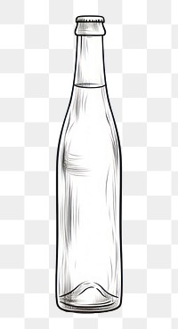 PNG Beer bottle outline sketch glass drink 