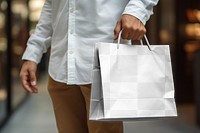 Paper shopping bag png product mockup, transparent design