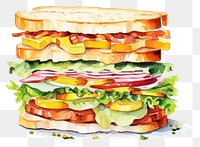 PNG Club sandwich bread lunch food.