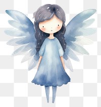 PNG Blue fairy toy white background representation.