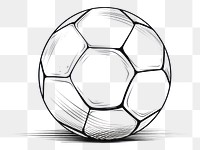 PNG Football outline sketch sphere sports monochrome.
