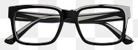 PNG Square shape black glasses white background accessories sunglasses.