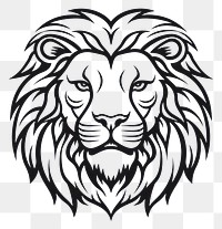 PNG Lion outline sketch drawing mammal white.