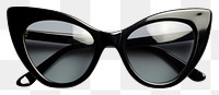 PNG Cat-eye shape black sunglasses white background accessories accessory.