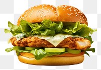 PNG Chicken caesar sandwich food hamburger vegetable.