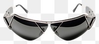 PNG Metal wraparound sunglasses black lens white background accessories accessory.