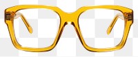 PNG Retangle transparent mustard yellow glasses white background accessories sunglasses.