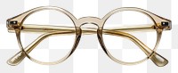 PNG Super small bold circle round frame eyeglasses for reading white background accessories simplicity.