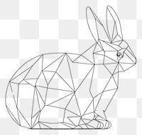 PNG Rabbit outline sketch drawing animal mammal.