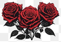 PNG Silkscreen of a bouquet of roses art flower nature.