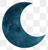 PNG Crescent moon astronomy night blue.