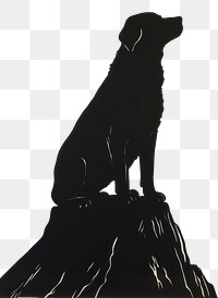 PNG Dauchun dog silhouette yellow black.