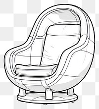 PNG Space age chair sketch furniture drawing.