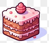 PNG Fruit cake pixel dessert icing cream.