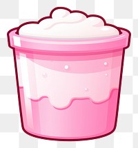 PNG Greek yogurt cup pixel dessert white background container.