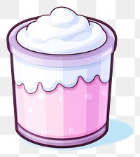 PNG Greek yogurt pixel dessert cupcake icing.
