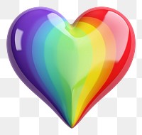 PNG Rainbow heart white background creativity spectrum.