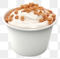PNG Greek yogurt cup with granola dessert cream food.