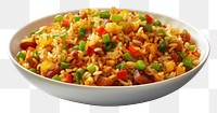 PNG Fried rice plate food meal.